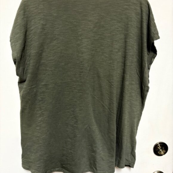 SONOMA WOMANS 100% COTTON OLIVE V-NECK PULLOVER. SZ. 1X - Picture 4 of 4